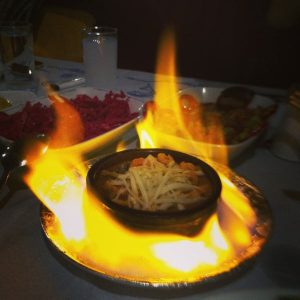 Alevli ve Rakılı Karides